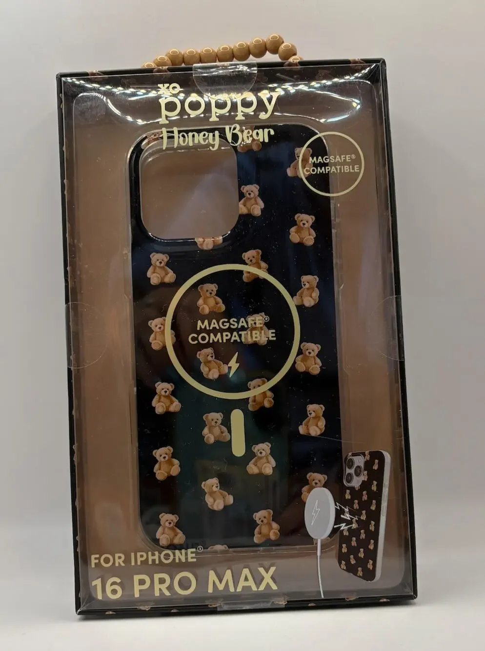 XO Poppy Honey Bear iPhone 16 Pro Max MagSafe Teddy Bear Case NEW